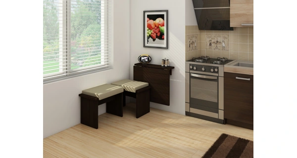 Skládací jídelní stůl BASHA 7, dub sonoma tmavý