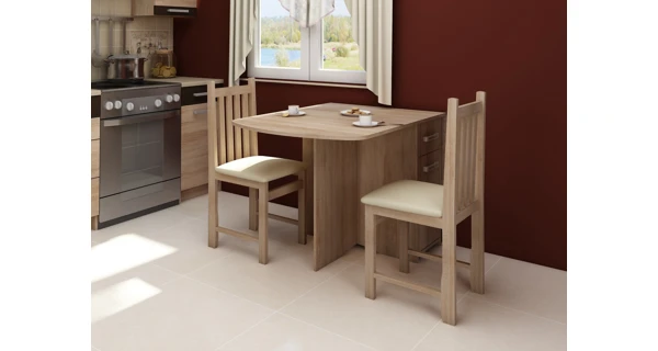 Skládací jídelní stůl BASHA X, dub sonoma