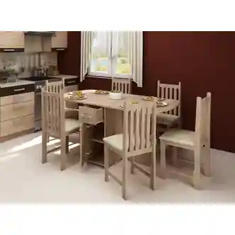 Skládací jídelní stůl BASHA X, dub sonoma