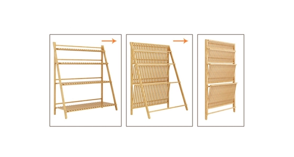 Skládací regál JEHUDA typ 1 + dárek, bambus