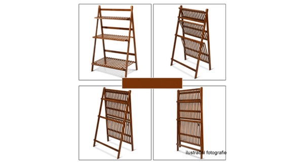 Skládací regál JEHUDA typ 1 + dárek, bambus