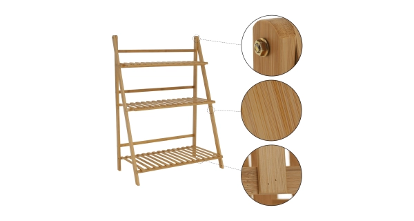 Skládací regál JEHUDA typ 1 + dárek, bambus