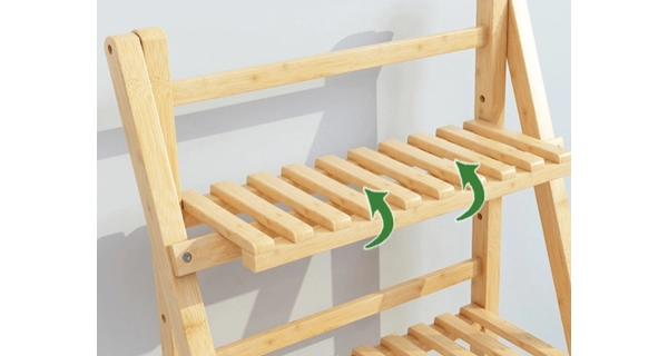 Skládací regál JEHUDA typ 2 + dárek, bambus