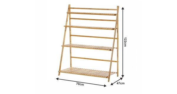 Skládací regál JEHUDA typ 2 + dárek, bambus