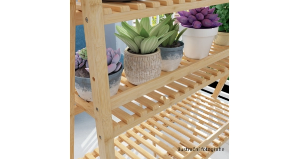 Skládací regál JEHUDA typ 2 + dárek, bambus