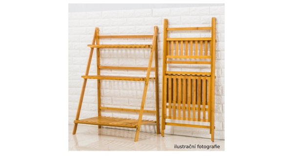 Skládací regál JEHUDA typ 2 + dárek, bambus