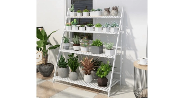 Skládací regál JEHUDA typ 2 + dárek, bílá