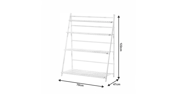 Skládací regál JEHUDA typ 2 + dárek, bílá