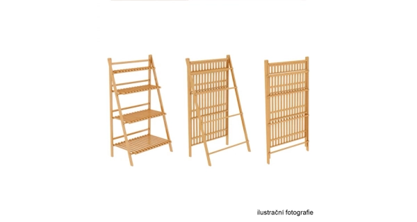 Skládací regál JEHUDA typ 2 + dárek, bílá