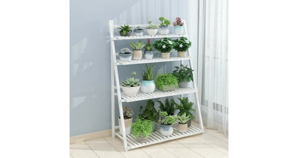 Skládací regál JEHUDA typ 2 + dárek, bílá