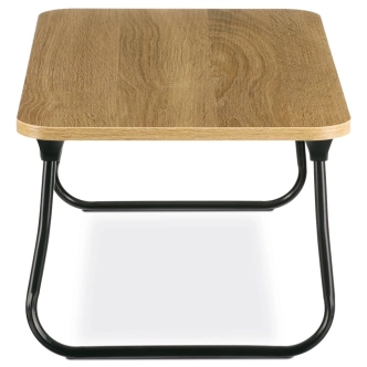 Skládací stolek na notebook SELNO, dekor dub, černý kov