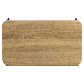 Skládací stolek na notebook SELNO, dekor dub, černý kov