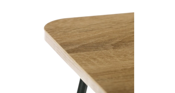 Skládací stolek na notebook SELNO, dekor dub, černý kov