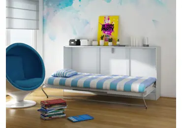 Sklápěcí postel CEDUNA, craft bílý/grafit