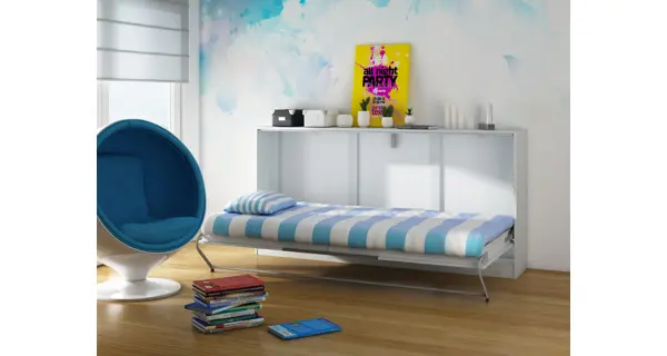 Sklápěcí postel CEDUNA, craft bílý/grafit