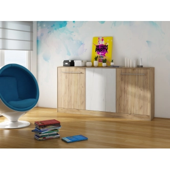 Sklápěcí postel CEDUNA, craft zlatý/craft bílý, 5 let záruka