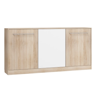 Sklápěcí postel CEDUNA, dub sonoma/bílá, 5 let záruka