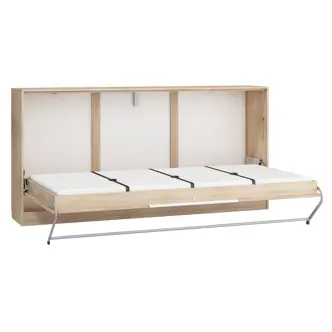 Sklápěcí postel CEDUNA, dub sonoma/bílá