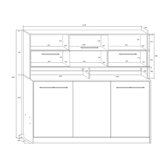Sklápěcí postel s nástavcem CEDUNA, dub sonoma/nebeská/modrá
