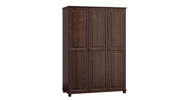 Skříň 3D BHAGIRA 2, šíře 120 cm, masiv borovice, moření: ořech