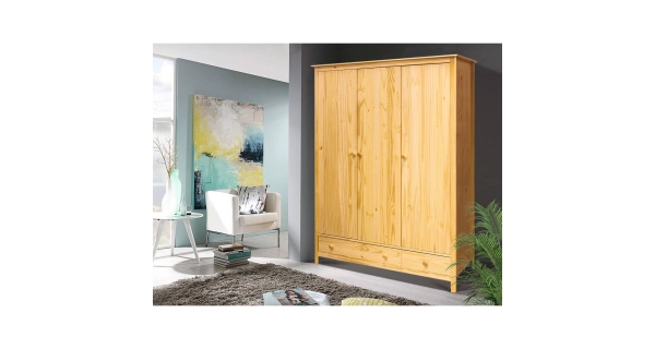 Skříň 3dveřová DWAYNE, masiv borovice