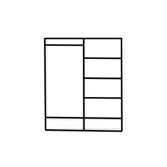 Skříň 4D BHAGIRA 5, šíře 180 cm, masiv borovice, moření: bílé