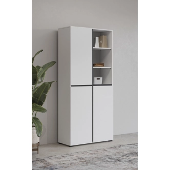 Skříň BONIFACIO 3D, bílá/černá