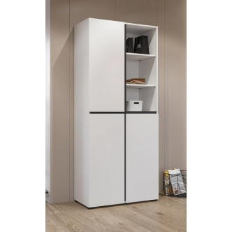 Skříň BONIFACIO 3D, bílá/černá