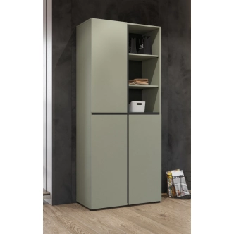 Skříň BONIFACIO 3D, zelená/černá