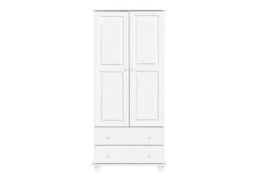 Skříň BRIGGS 2D2S, masiv borovice, bílý lak