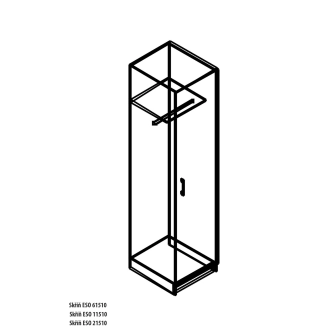 Skříň BUANG 1D, bílá