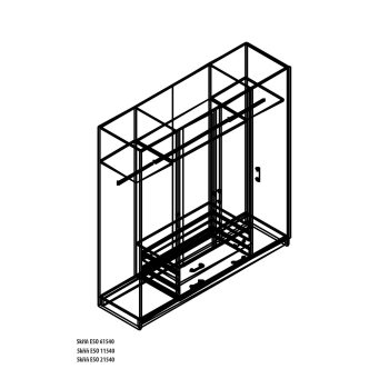 Skříň BUANG 4D2S, buk