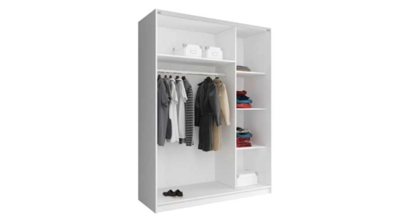 Skříň CHAUS typ 3 se zrcadlem 150 cm, bílá 