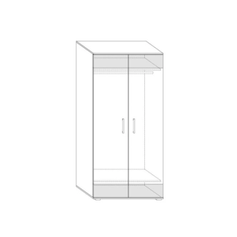 Skříň DAMARA, švestka/černý lesk