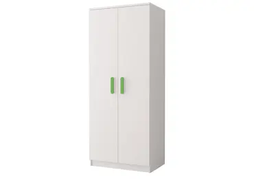 Skříň DAMASO 2D, bílá/limetka