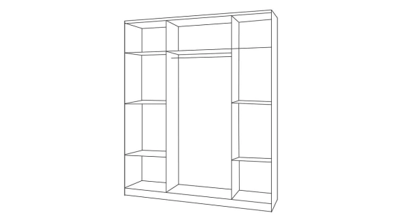 Skříň DAMASO 3D, bílá/limetka