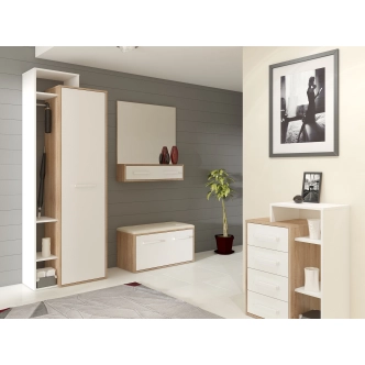 Skříň DORINDA 1D levá, dub sonoma/bílá, 5 let záruka