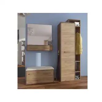 Skříň DORINDA 1D pravá, craft tobaco/craft zlatý