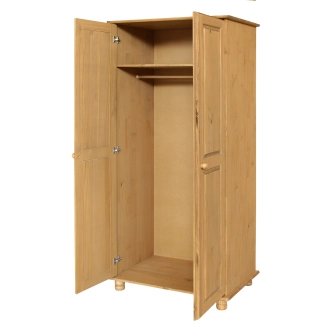 Skříň dvoudvéřová LONKA, masiv borovice/vosk