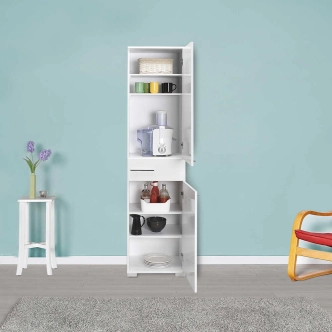 Skříň EDUSA, bílý lesk DOPRODEJ