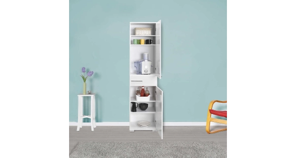 Skříň EDUSA, bílý lesk DOPRODEJ