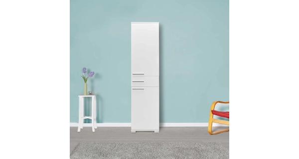 Skříň EDUSA, bílý lesk DOPRODEJ