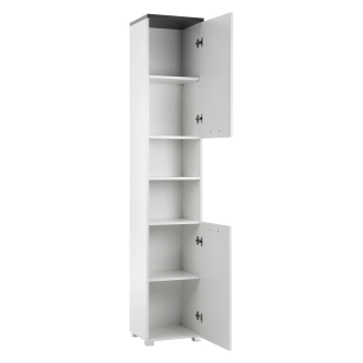 Skříň ELZA 2D, bílá/beton