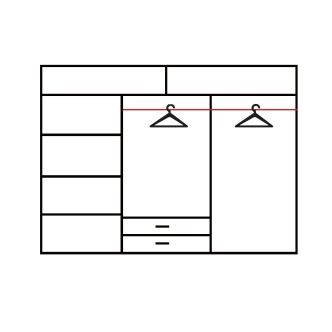 Skříň ERONGO 235, dub wotan