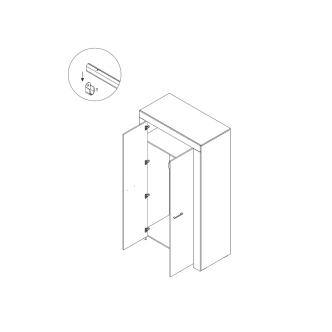 Skříň EURYDEMA, country šedý