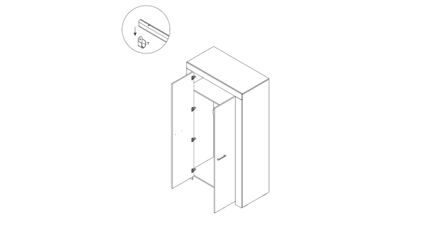 Skříň EURYDEMA, country šedý