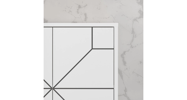 Skříň FENLAN se 4 dvířky, bílá