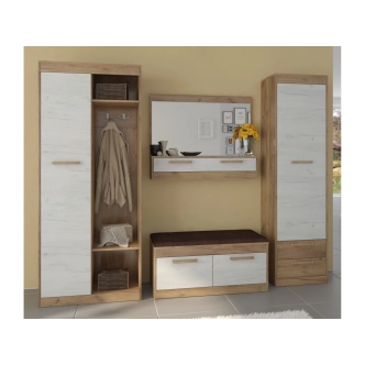 Skříň GATTON 1D2S, craft zlatý/craft bílý, 5 let záruka