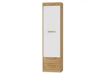 Skříň GATTON 1D2S, dub artisan/bílý lesk