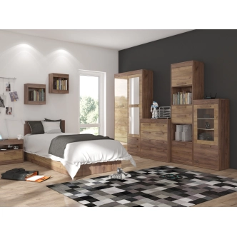 Skříň GATTON 2D2S, craft tobaco/craft zlatý